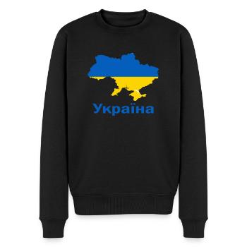 Ukraine - Men's Premium Organic Jumper - black - Front - Nico (187cm)