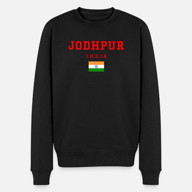 Jodhpur Indien - Männer Premium Bio Pullover - Schwarz