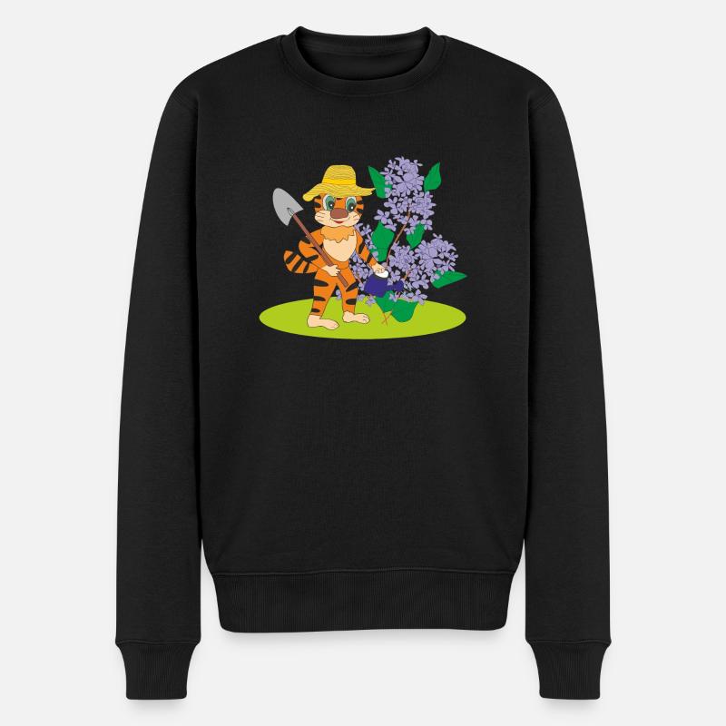 Chat jardinier - Pull Premium bio Homme - noir