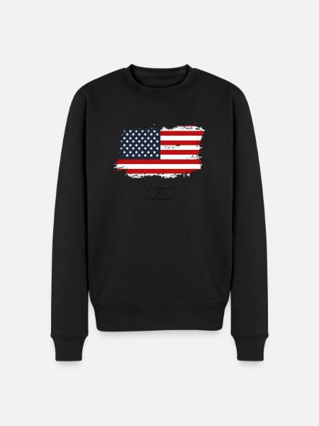 États Unis - Pull Premium bio Homme - noir