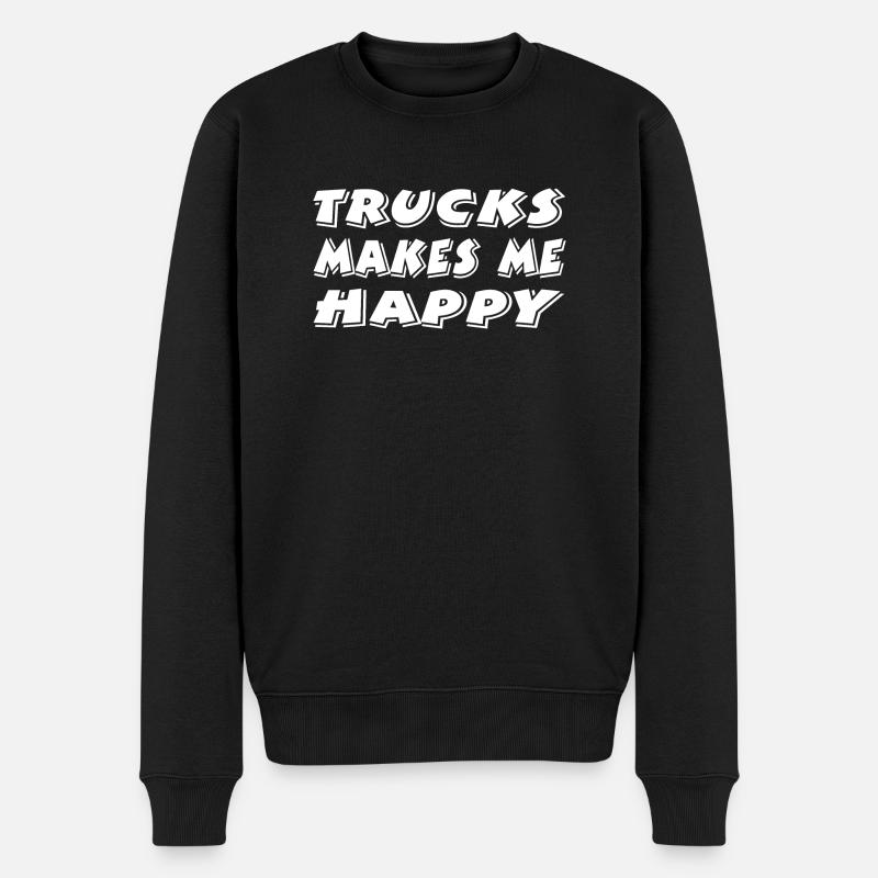 Truck - Männer Premium Bio Pullover - Schwarz