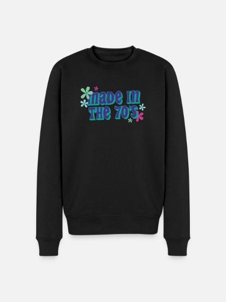 made in 70 s - Männer Premium Bio Pullover - Schwarz