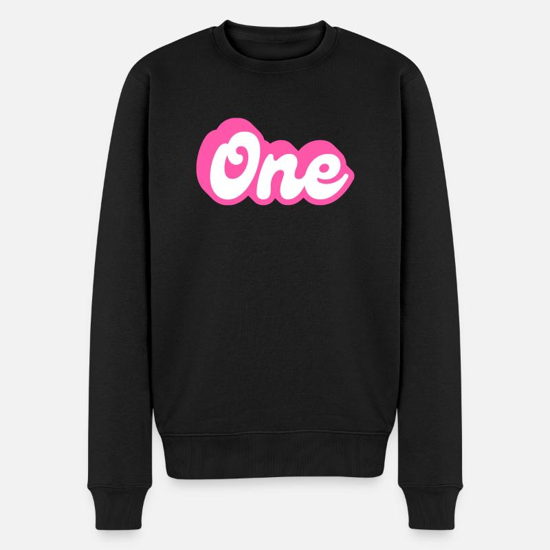 One birthday - 1e anniversaire rétro rose - Pull Premium bio Homme - noir