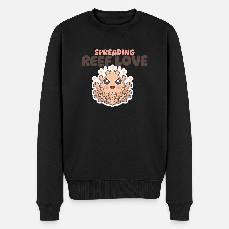 Riffliebe verbreiten - Männer Premium Bio Pullover - Schwarz