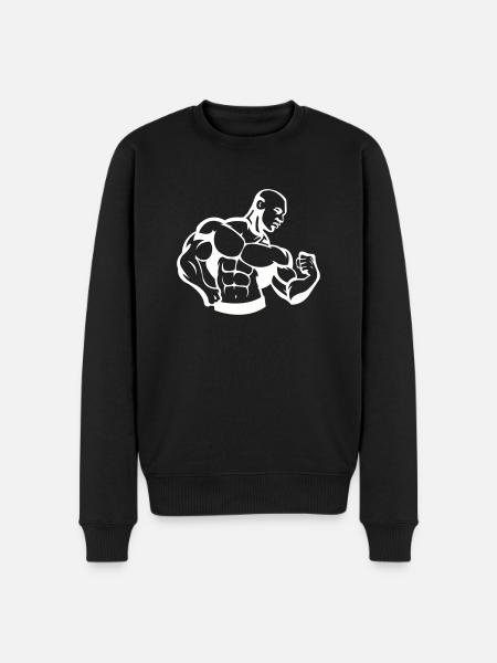 bodybuilding bodybuilder - Männer Premium Bio Pullover - Schwarz