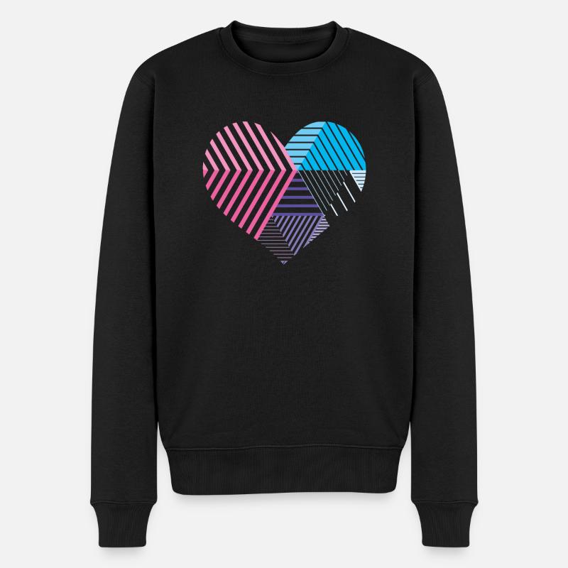 Cœur et couleurs - Pull Premium bio Homme - noir