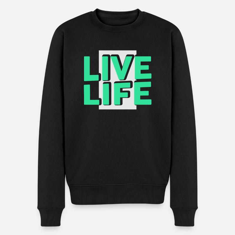 Vivre la vie - Pull Premium bio Homme - noir