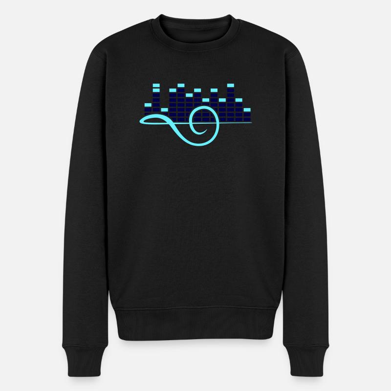 Musik Produktion Notenschlüssel Note Melodie Sound - Männer Premium Bio Pullover - Schwarz