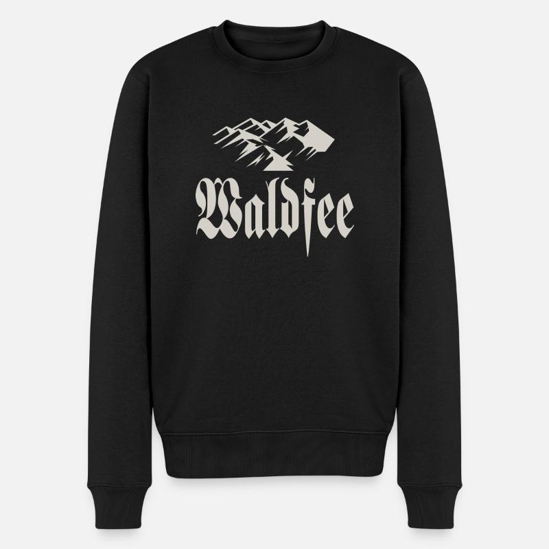 Waldfee - Männer Premium Bio Pullover - Schwarz