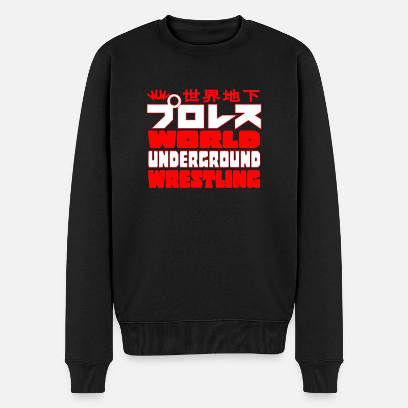 World Underground Wrestling - Pull Premium bio Homme - noir