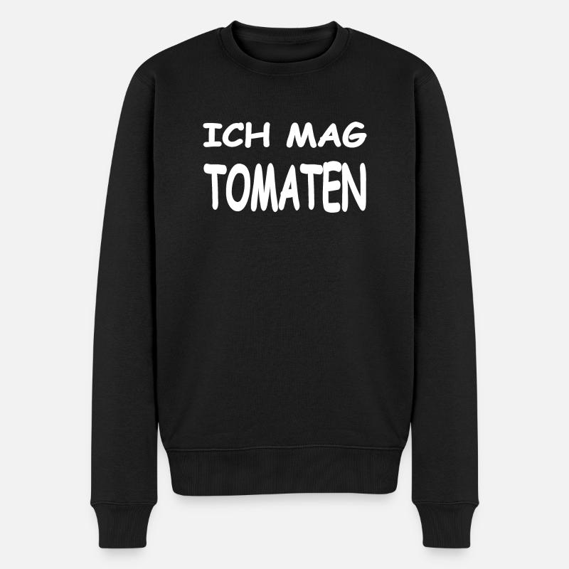 Tomaten - Männer Premium Bio Pullover - Schwarz