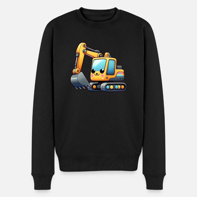 Excavatrice pour enfants - Pull Premium bio Homme - noir