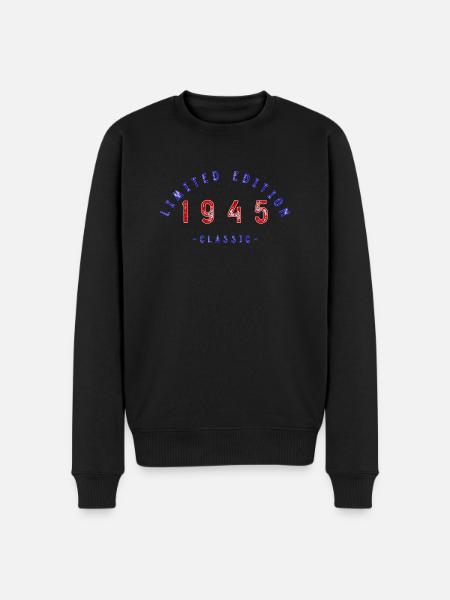 1945, Limited Edition - Men's Premium Organic Jumper - black