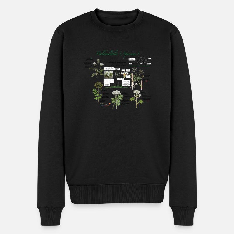 Doldengewächs - Männer Premium Bio Pullover - Schwarz