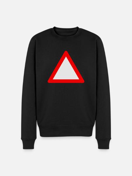 Blank Warning Triangle - Men's Premium Organic Jumper - black