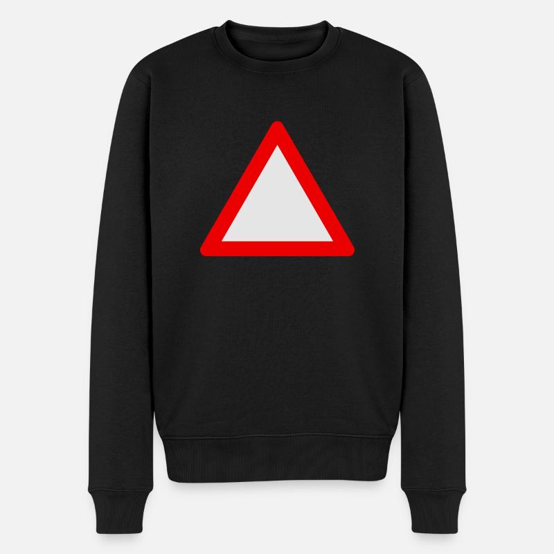 Blank Warning Triangle - Men's Premium Organic Jumper - black