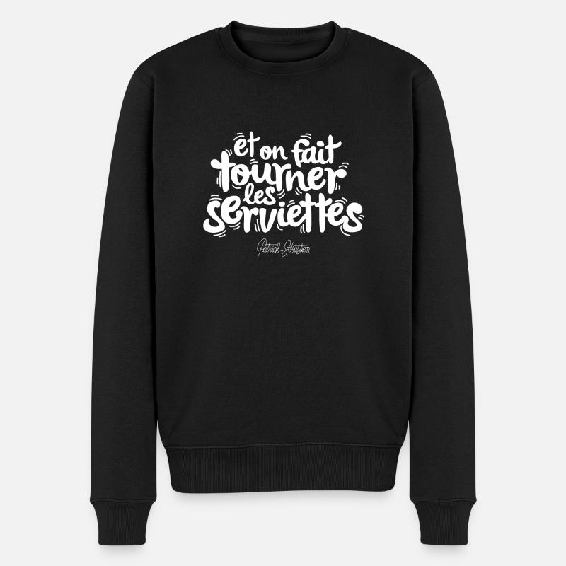 Serviettes - Pull Premium bio Homme - noir