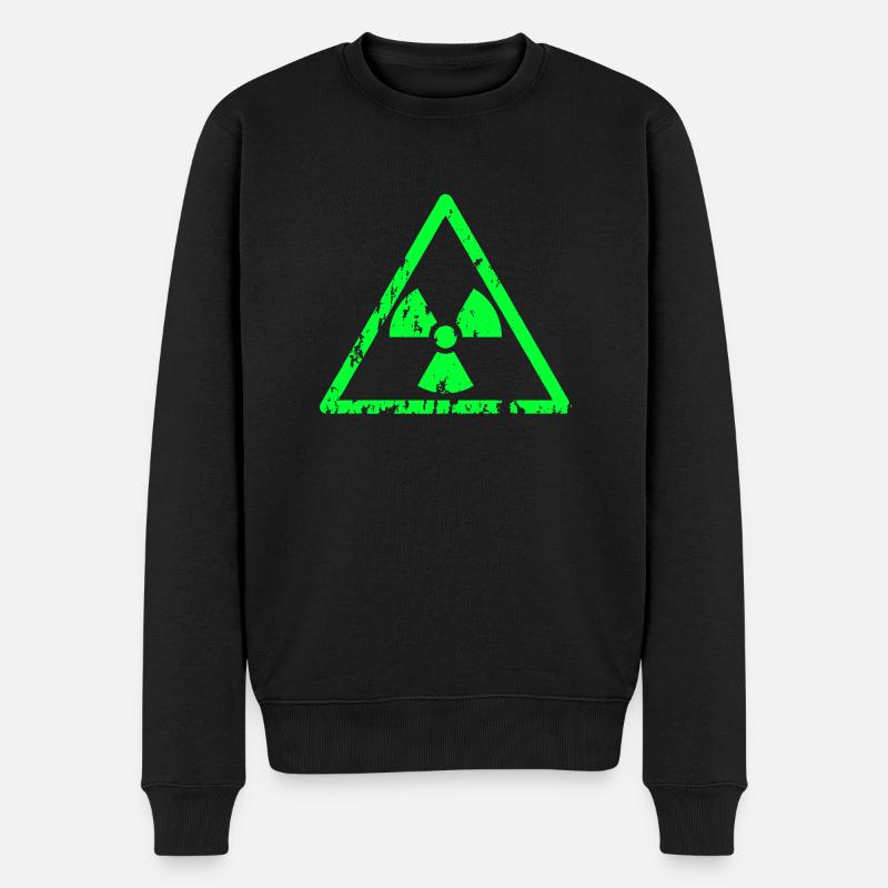 radioactive toxic green - Männer Premium Bio Pullover - Schwarz