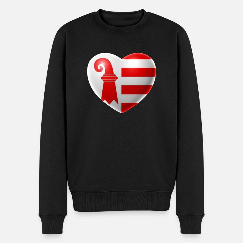 Herz (Jura) - Männer Premium Bio Pullover - Schwarz