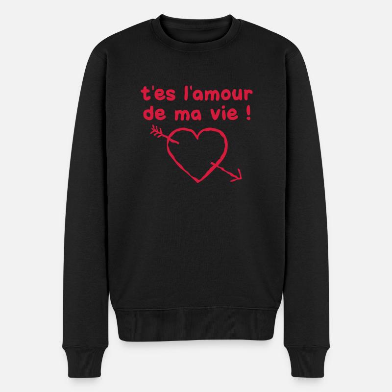 amour de ma vie - Pull Premium bio Homme - noir