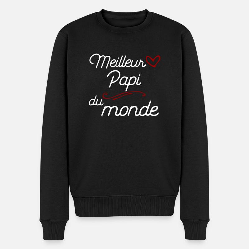 Meilleur papi t-shirt cadeau papy - Pull Premium bio Homme - noir