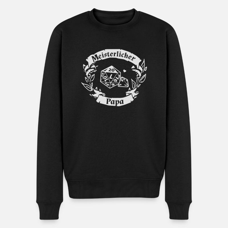 Rollenspiel Meister Papa - Männer Premium Bio Pullover - Schwarz