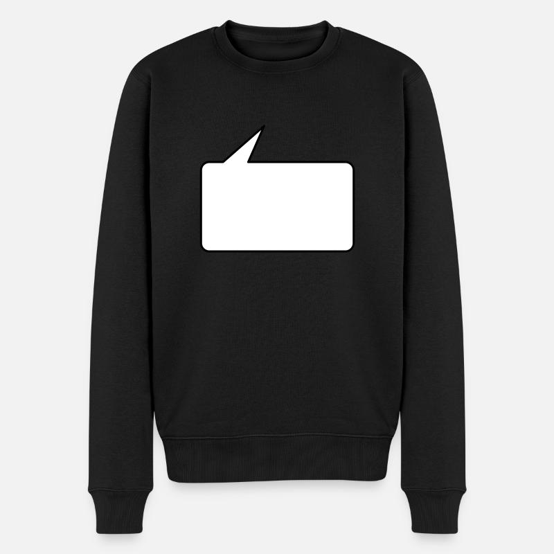 Sprechblase eckig klein 2c - Pull Premium bio Homme - noir