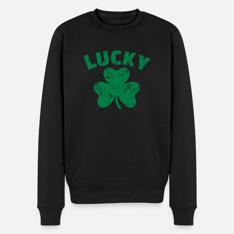 Lucky Shamrock - Pull Premium bio Homme - noir