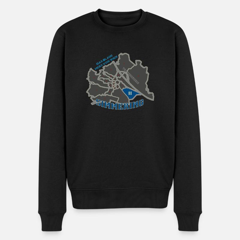 Simmering Wien 11 - Männer Premium Bio Pullover - Schwarz
