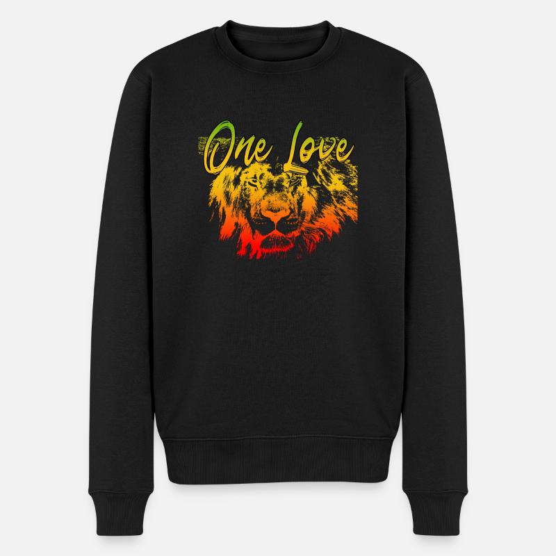 One Love - Männer Premium Bio Pullover - Schwarz
