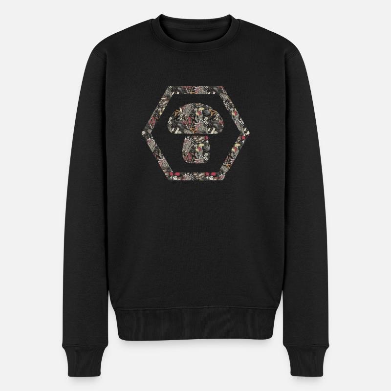 Champignon de la forêt d’automne - Pull Premium bio Homme - noir