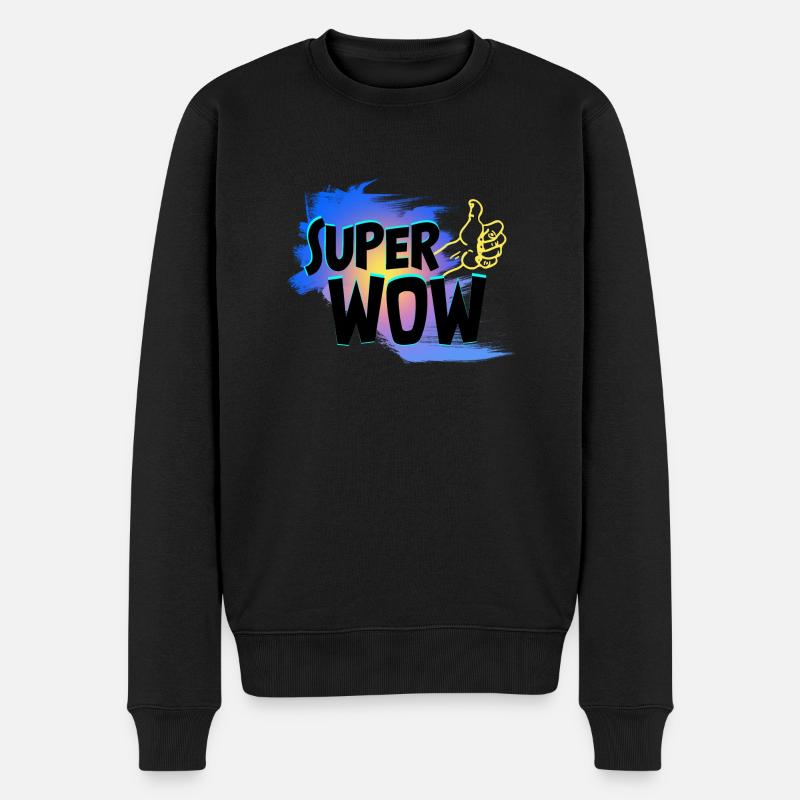 Super Wow - Pull Premium bio Homme - noir