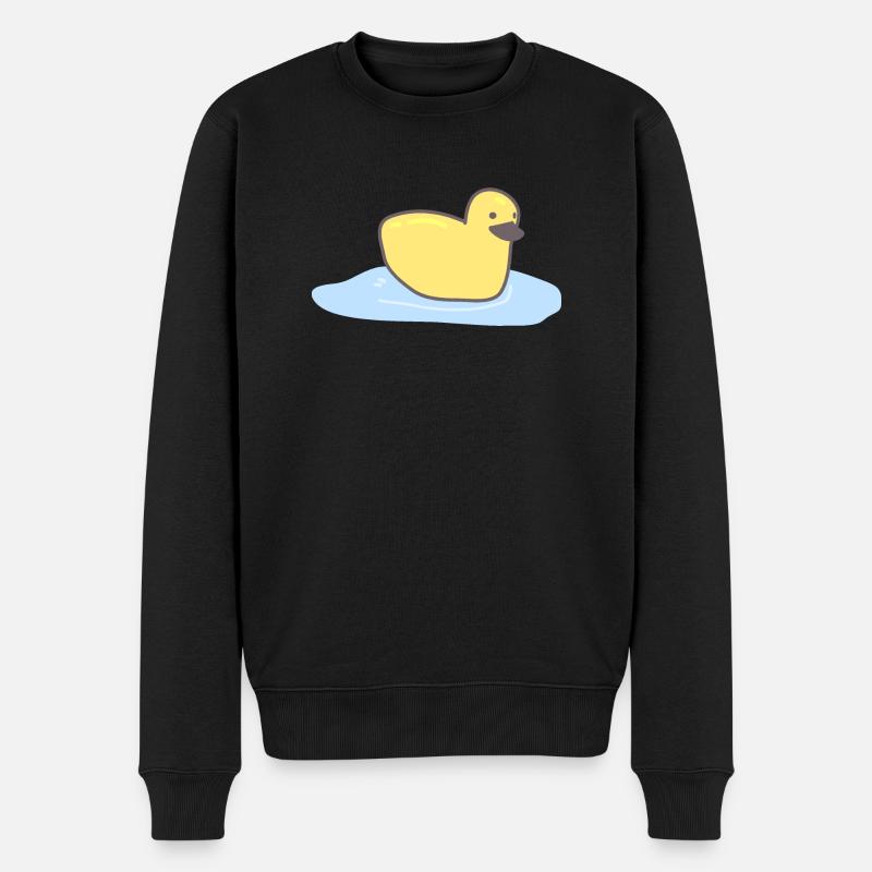 Baby-Ente - Männer Premium Bio Pullover - Schwarz
