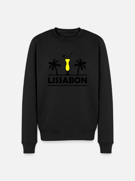 lissabon - Männer Premium Bio Pullover - Schwarz