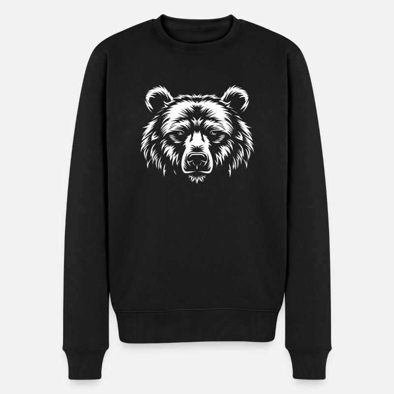 Logo de l’ours stylisé - Pull Premium bio Homme - noir