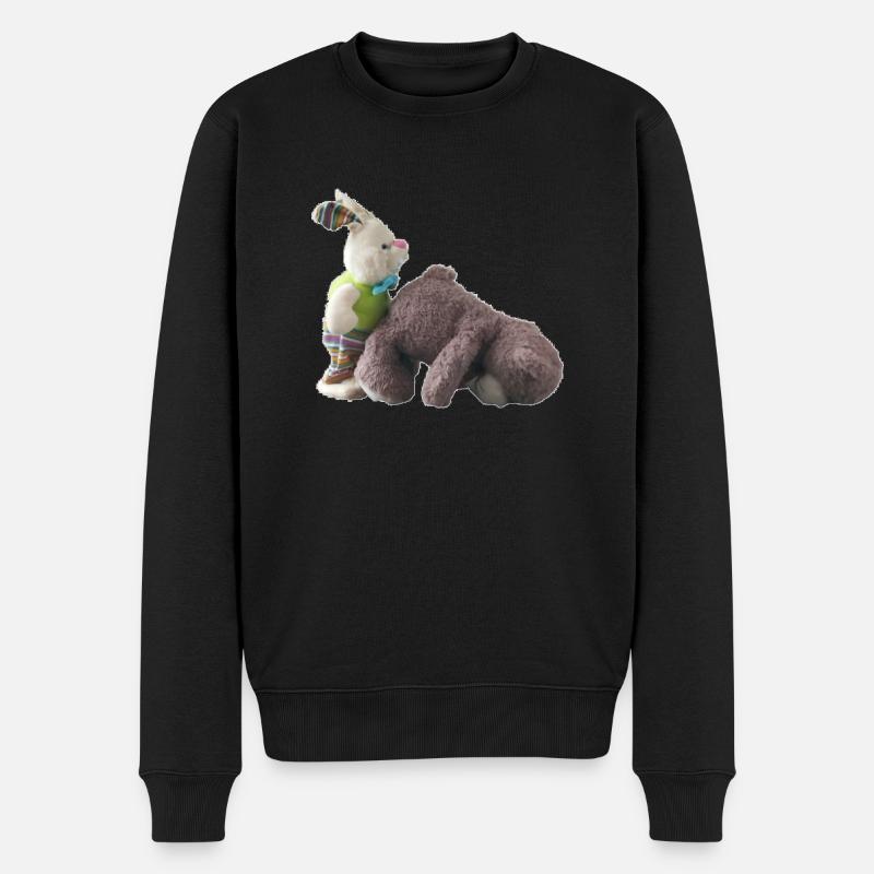 lapin ourson - Pull Premium bio Homme - noir