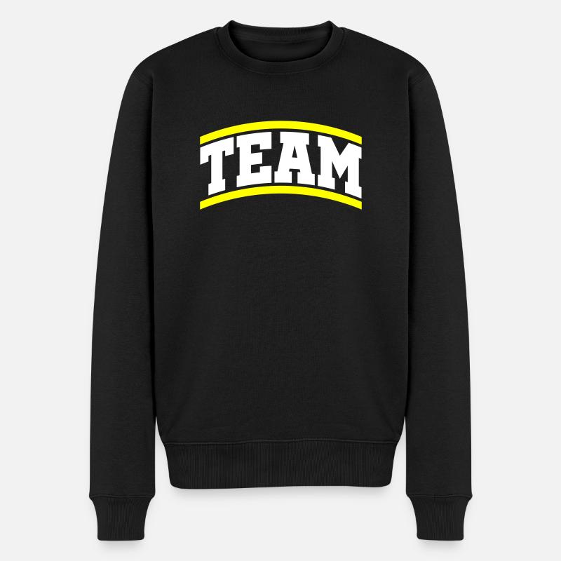 Team - Männer Premium Bio Pullover - Schwarz