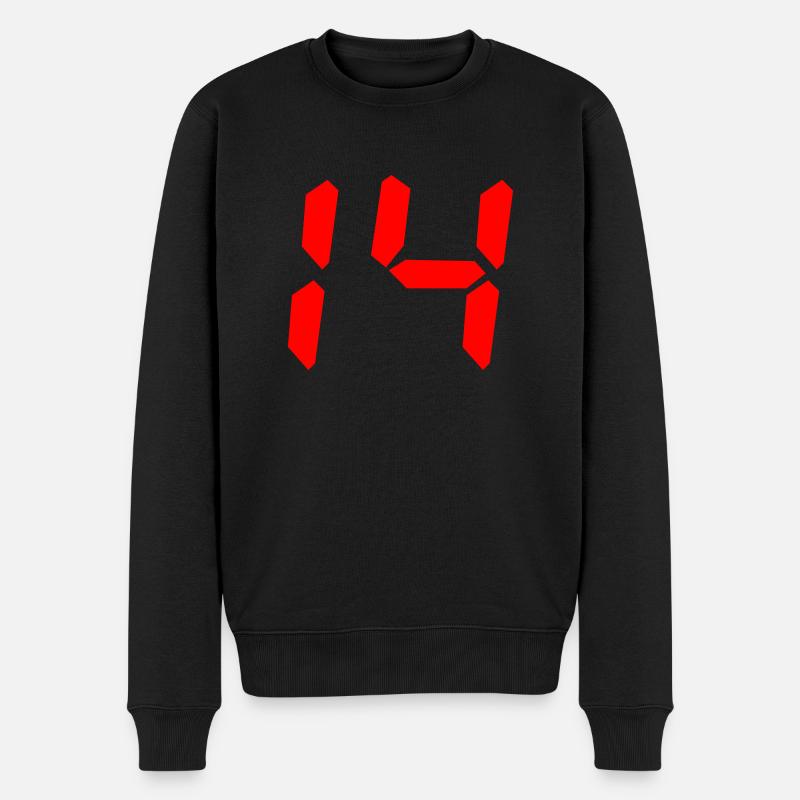 14 - Männer Premium Bio Pullover - Schwarz