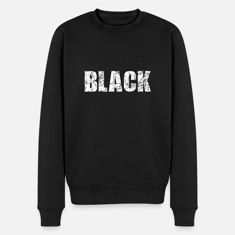Black - Männer Premium Bio Pullover - Schwarz