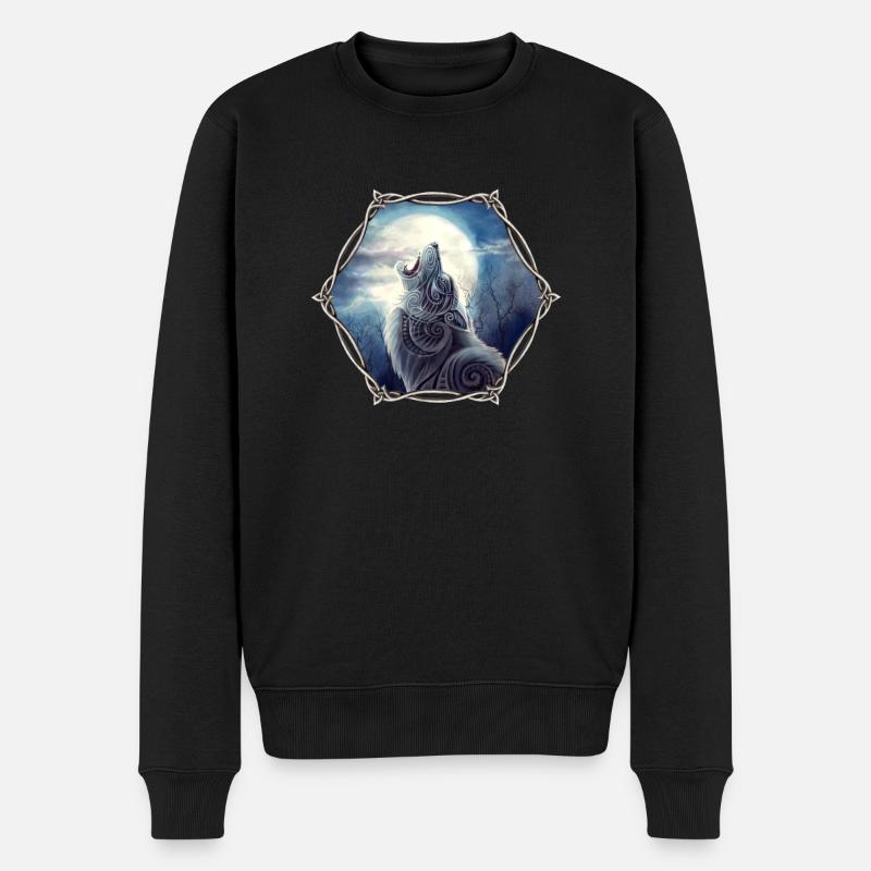 Freki - Männer Premium Bio Pullover - Schwarz