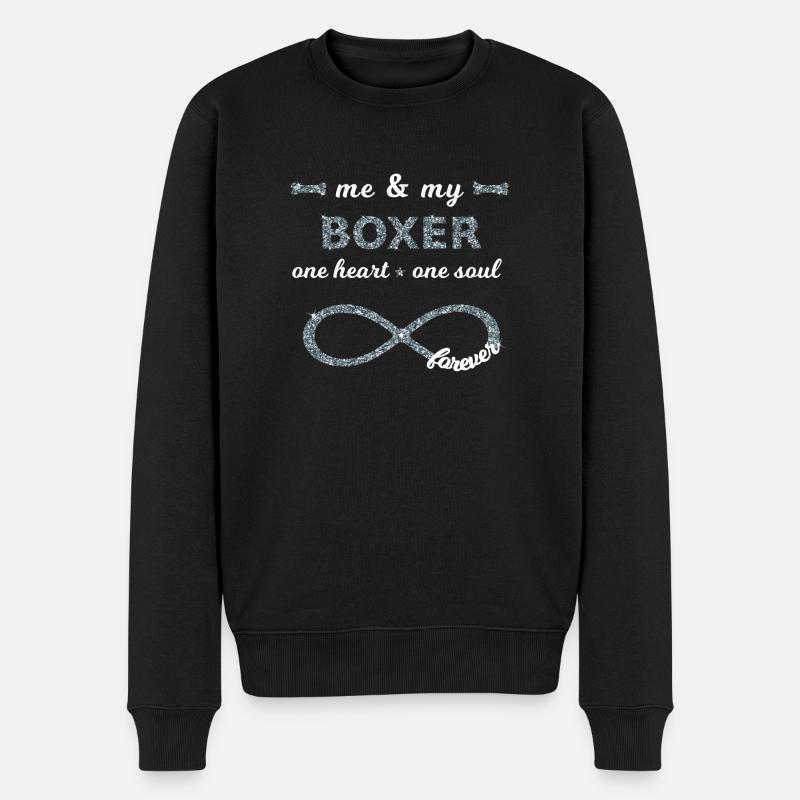 me & my deutscher Boxer Hunderasse Hund Hunde 8 - Männer Premium Bio Pullover - Schwarz