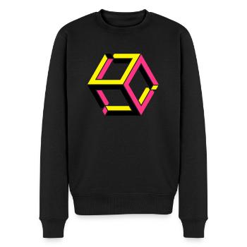 Impossible Figures 81B - Men's Premium Organic Jumper - black - Front - Nico (187cm)