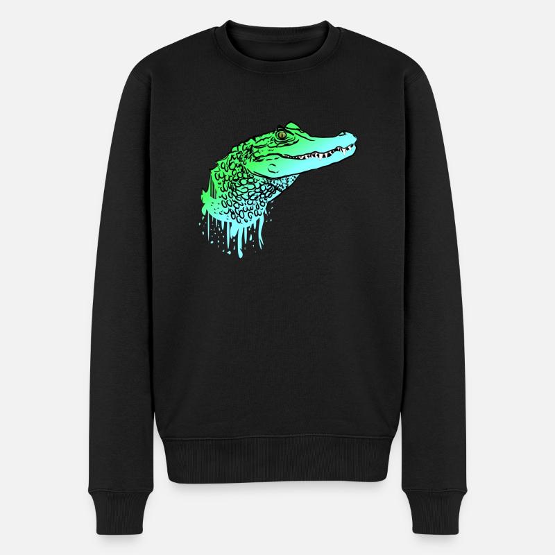 Crocodile crocodile lézard crocodile - Pull Premium bio Homme - noir
