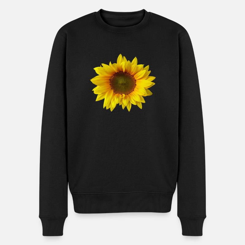 sonnenblume - Männer Premium Bio Pullover - Schwarz