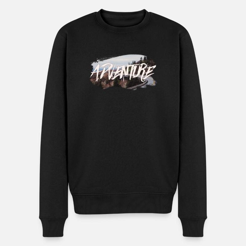 Adventure - Männer Premium Bio Pullover - Schwarz