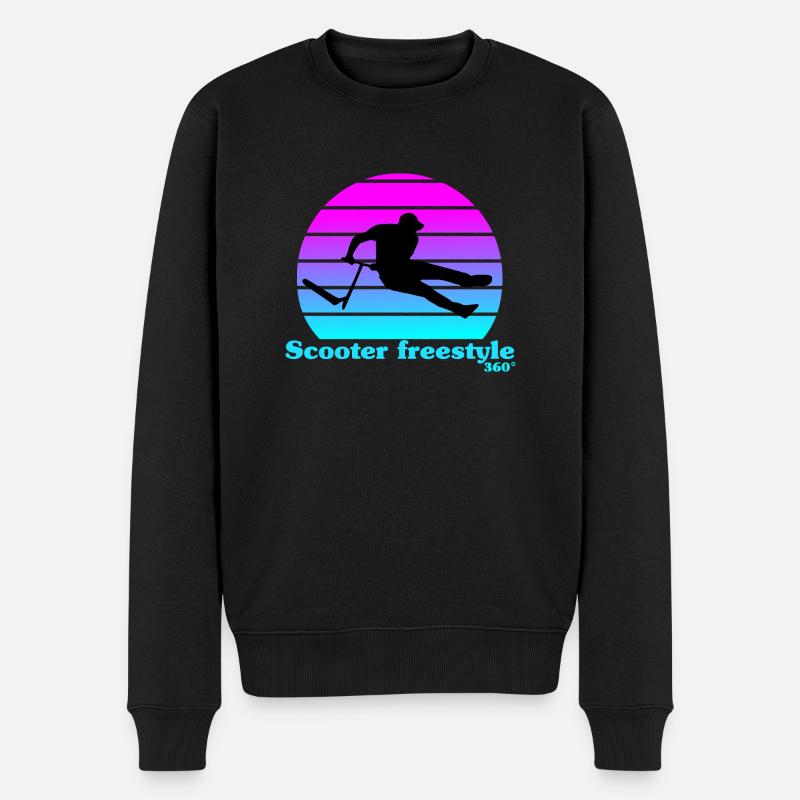 Sunshine Freestyle Roller - Männer Premium Bio Pullover - Schwarz