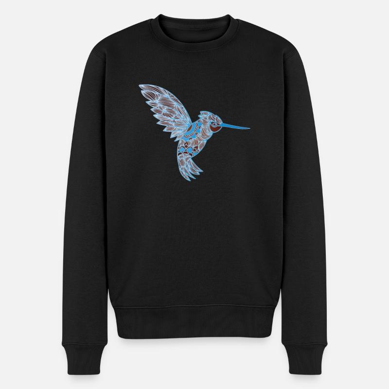 Oiseau - Mandala - Goa - Pull Premium bio Homme - noir