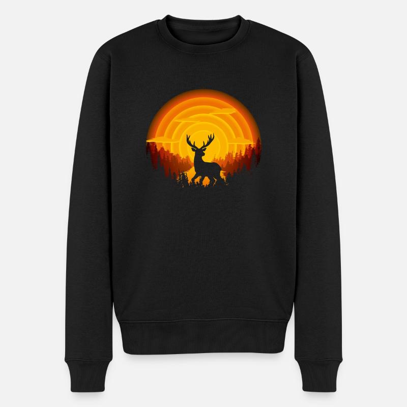 Ombre de cerf - Pull Premium bio Homme - noir