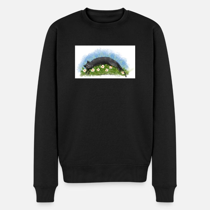 Le chat dort - Pull Premium bio Homme - noir