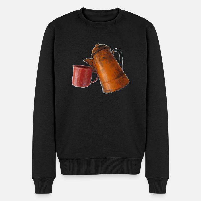 TOMZOFF Tasskaff - Männer Premium Bio Pullover - Schwarz